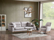 Ahsen 3-pieces (Sofa & Loveseat & Chair) Livingroom Set Light Grey in Light Grey - 200-AHS-MODLGRAY-321