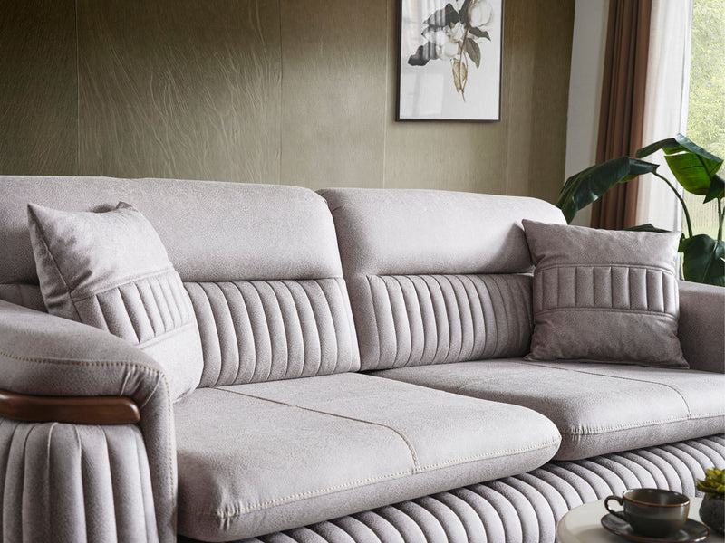Ahsen 3-pieces (Sofa & Loveseat & Chair) Livingroom Set Light Grey in Light Grey - 200-AHS-MODLGRAY-321