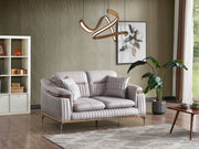 Ahsen 4-pieces (Sofa & Loveseat & 2 Chair) Livingroom Set Light Grey in Light Grey - 200-AHS-MODLGRAY-3211