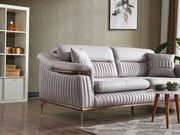 Ahsen 4-pieces (Sofa & Loveseat & 2 Chair) Livingroom Set Light Grey in Light Grey - 200-AHS-MODLGRAY-3211