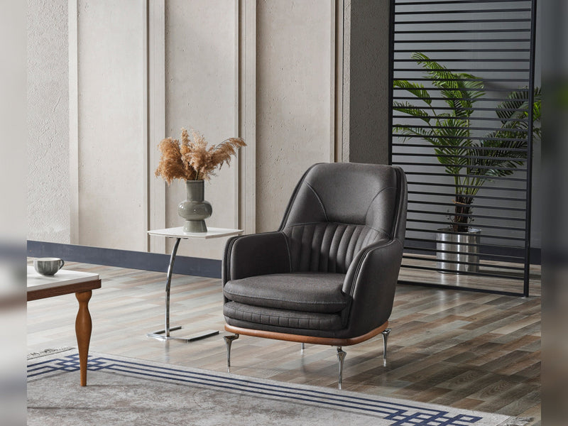Ahsen Chair in Light Grey - 200-ELIF-AHS-MOD-LGRY-B