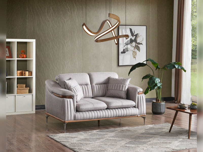 Ahsen Convertible Loveseat in Khaki - 200-ELIF-AHS-MOD-KHA-2
