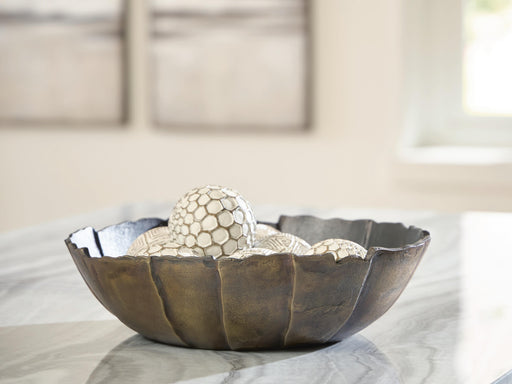 Aidman Black/Antique Gold Finish Bowl - A2000895