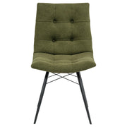 Aiken Fabric Upholstered Dining Side Chair Saddle Forest Green (Set of 4) - 110332FRT