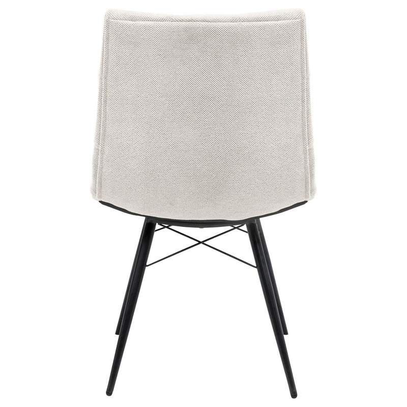 Aiken Fabric Upholstered Dining Side Chair Saddle Stone White (Set of 4) - 110332STN