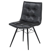 Aiken Faux Leather Upholstered Dining Side Chair Charcoal Grey (Set of 4) - 110302