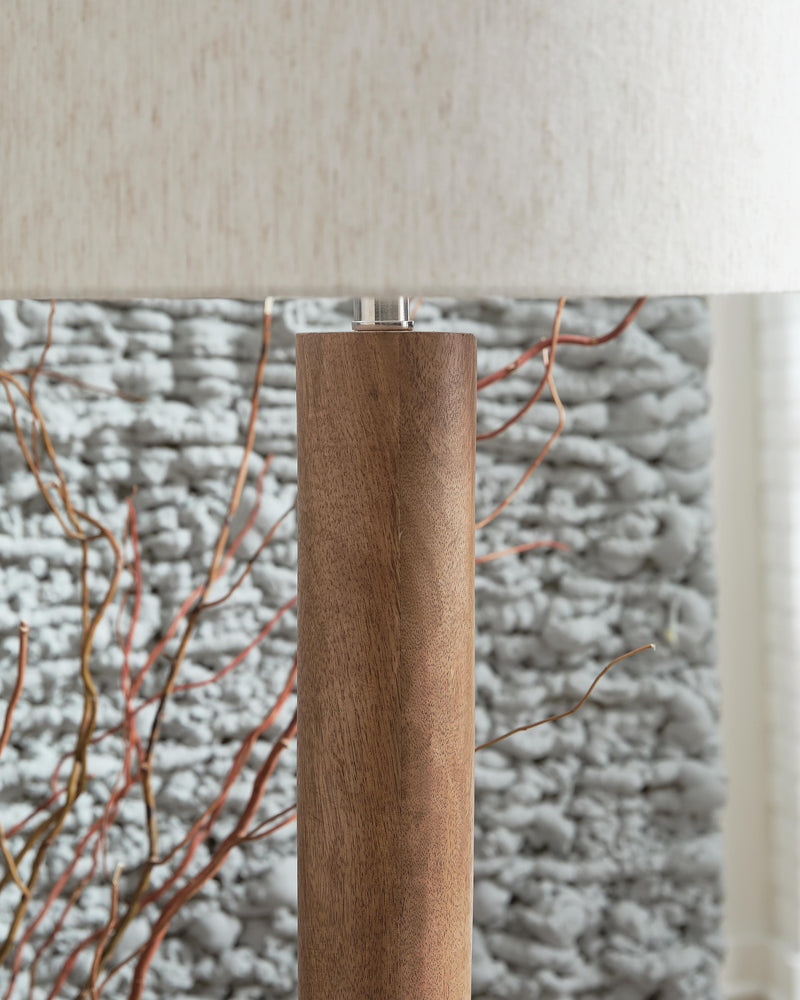 Ailsa Natural Brown Floor Lamp - L329111