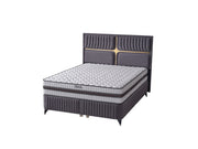 Akasya Storage Bed Fume Without Headboard - King in Fume - 110-AKA-BBFFUME-200-SB
