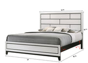 Akerson Chalk King Panel Bed - Lara FurnitureKing Bed