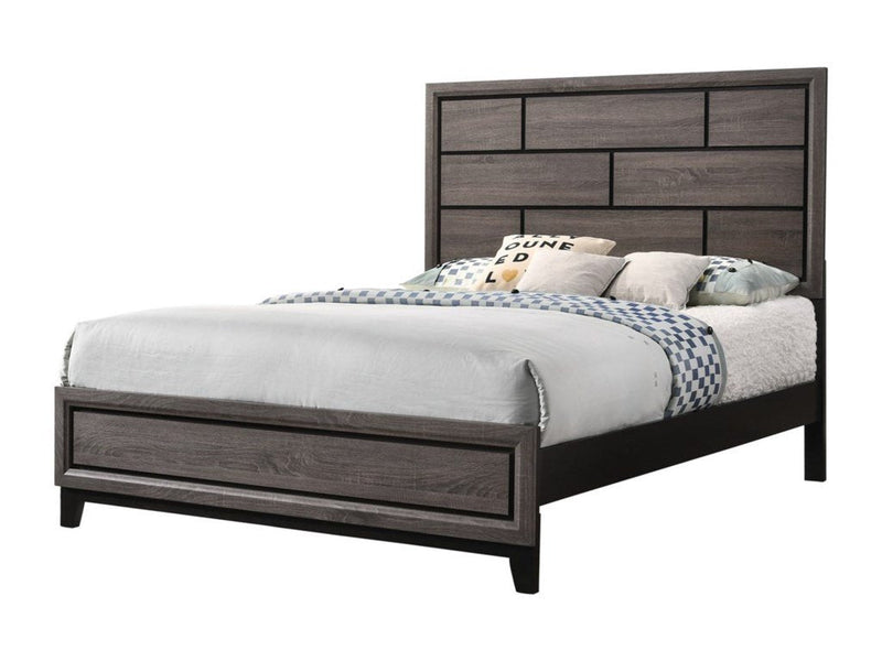 Akerson Gray King Panel Bed - Lara FurnitureKing Bed