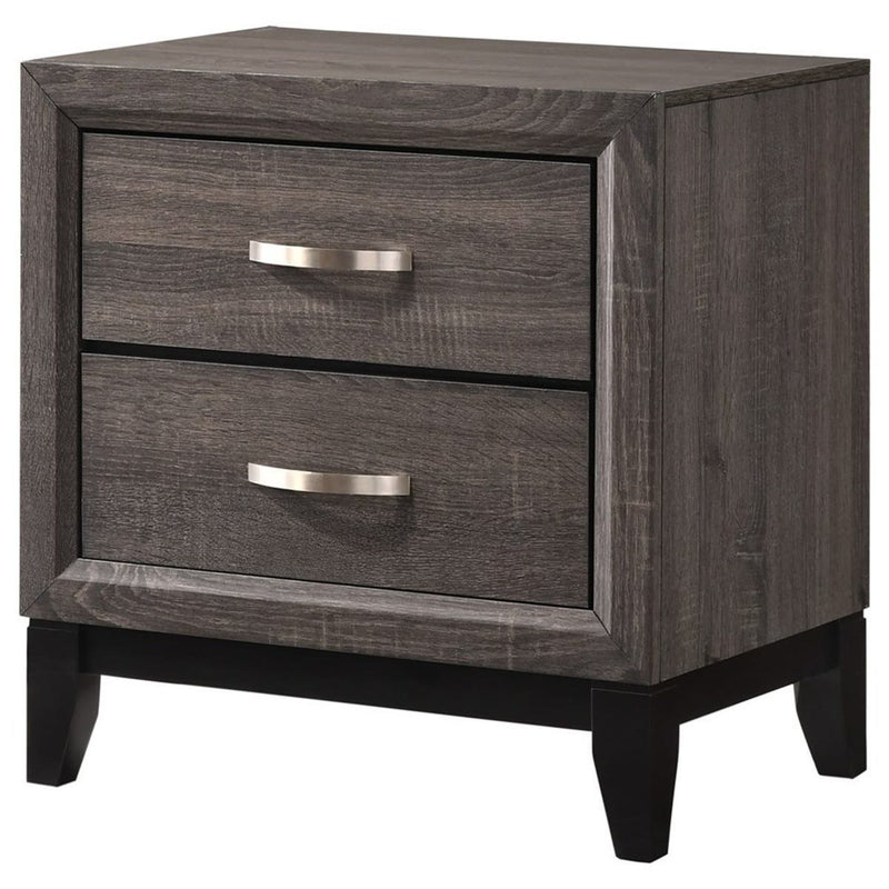 Akerson Gray Nightstand - Lara FurnitureNightstand