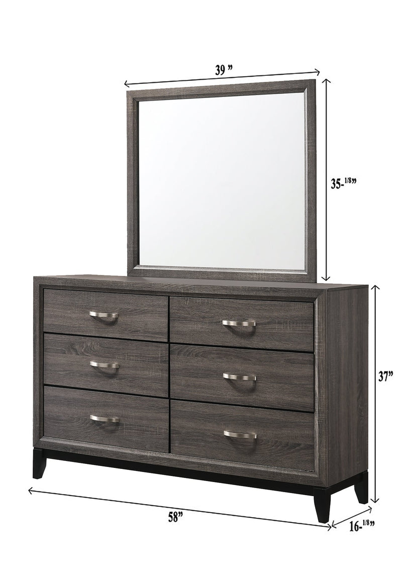 Akerson Gray Panel Bedroom Set - Lara FurnitureBedroom Set
