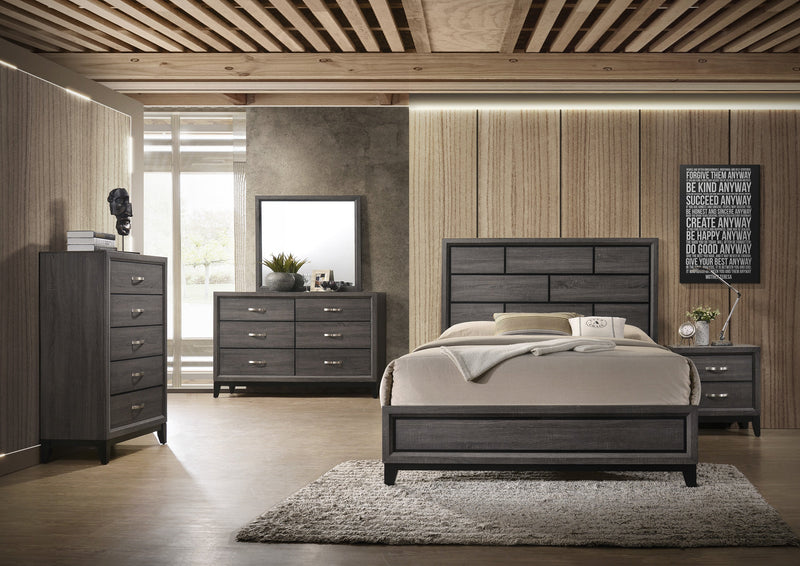 Akerson Gray Panel Bedroom Set - Lara FurnitureBedroom Set