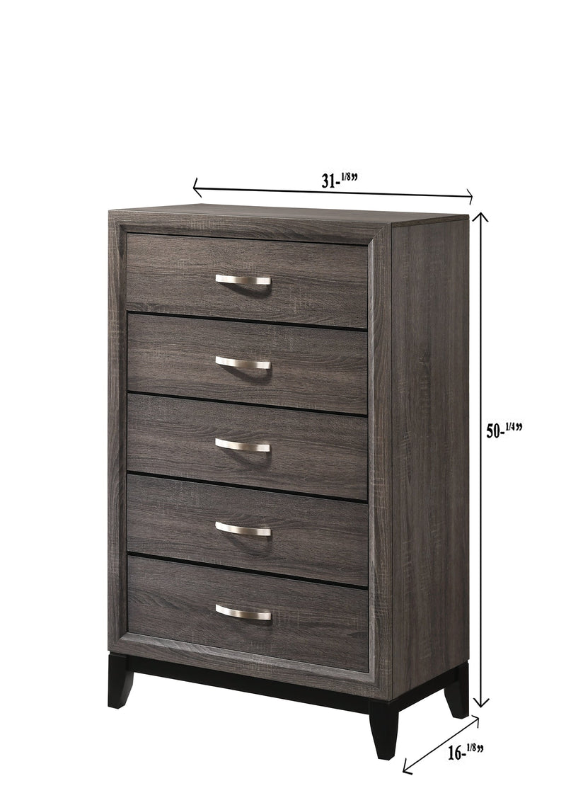 Akerson Gray Panel Bedroom Set - Lara FurnitureBedroom Set