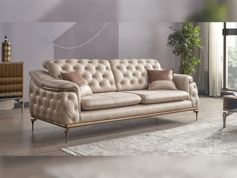 Akik Convertible Sofa in Beige - 200-ELIF-AKI-E112-3