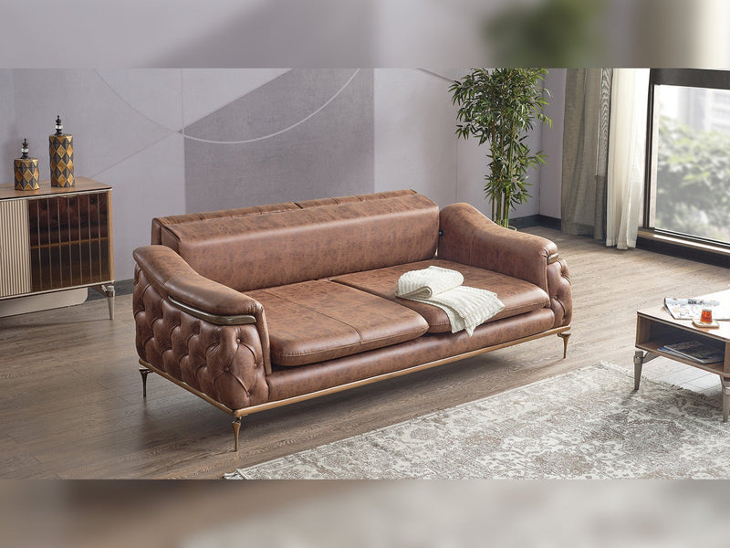 Akik Convertible Sofa in Beige - 200-ELIF-AKI-E112-3