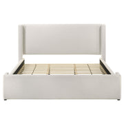 Alamosa Boucle Upholstered Eastern King Platform Bed White  - 310078KE