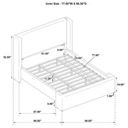 Alamosa Boucle Upholstered Eastern King Platform Bed White  - 310078KE