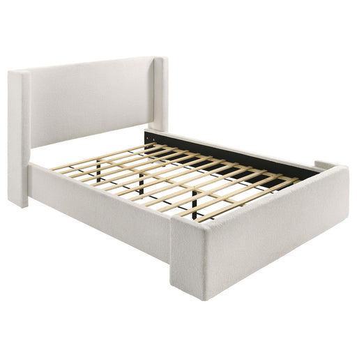 Alamosa Boucle Upholstered Queen Wingback Bed White  - 310078Q
