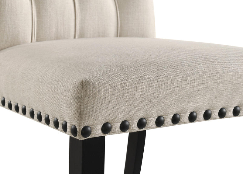 Alana Fabric Upholstered Dining Side Chair Beige (Set of 2) - 190162