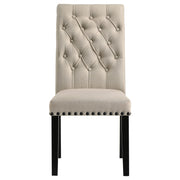 Alana Fabric Upholstered Dining Side Chair Beige (Set of 2) - 190162