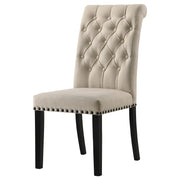 Alana Fabric Upholstered Dining Side Chair Beige (Set of 2) - 190162