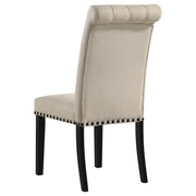 Alana Fabric Upholstered Dining Side Chair Beige (Set of 2) - 190162