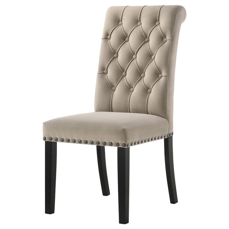 Alana Velvet Upholstered Dining Side Chair Sand (Set of 2) - 115182