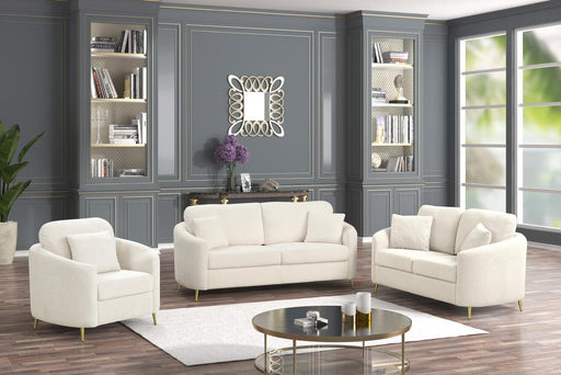 Albany - Cream Upholstered Sofa and Loveseat - L451-SL