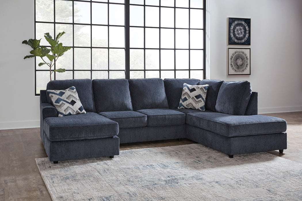 Albar Place Cobalt 2 - Piece RAF Chaise Sectional - Gate FurnitureSectional