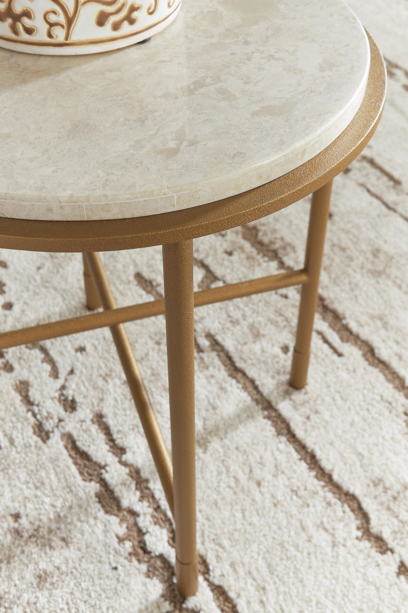 Alben Antique Gold End Table - T643-6