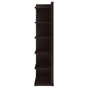 Alder 71-inch 6-shelf Corner Bookcase Cappuccino - 800270