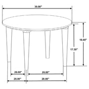 Aldis Round Marble Top Coffee Table White and Natural - 703718