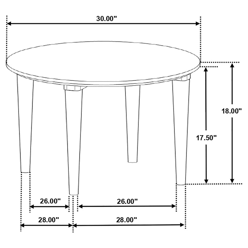 Aldis Round Marble Top Coffee Table White and Natural - 703718