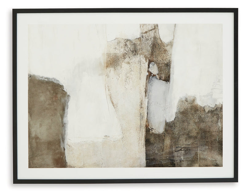Aldricton Brown/White Wall Art - A8000406