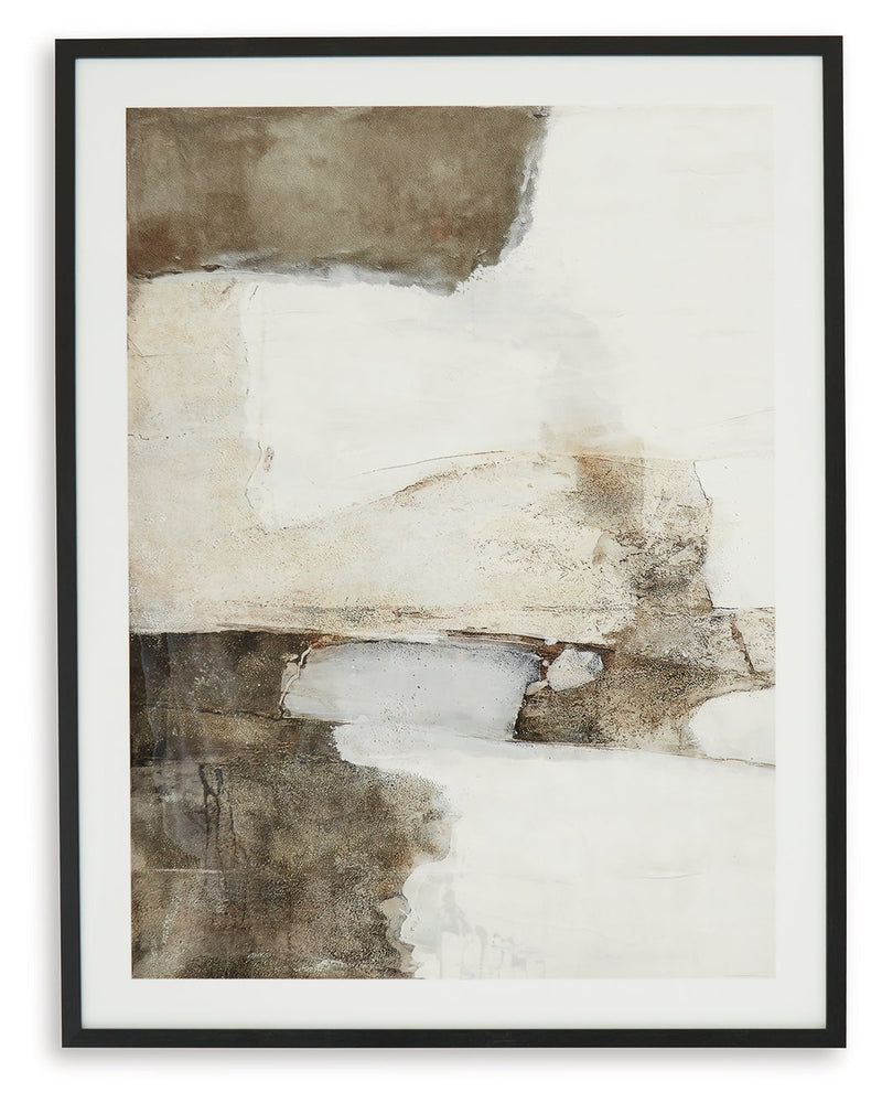Aldricton Brown/White Wall Art - A8000406