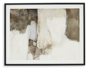Aldricton Brown/White Wall Art - A8000406