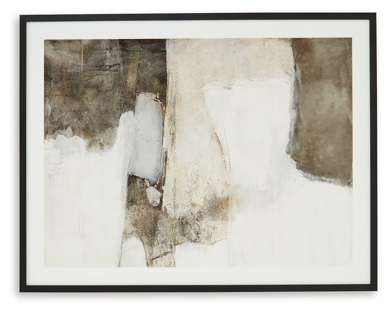 Aldricton Brown/White Wall Art - A8000406