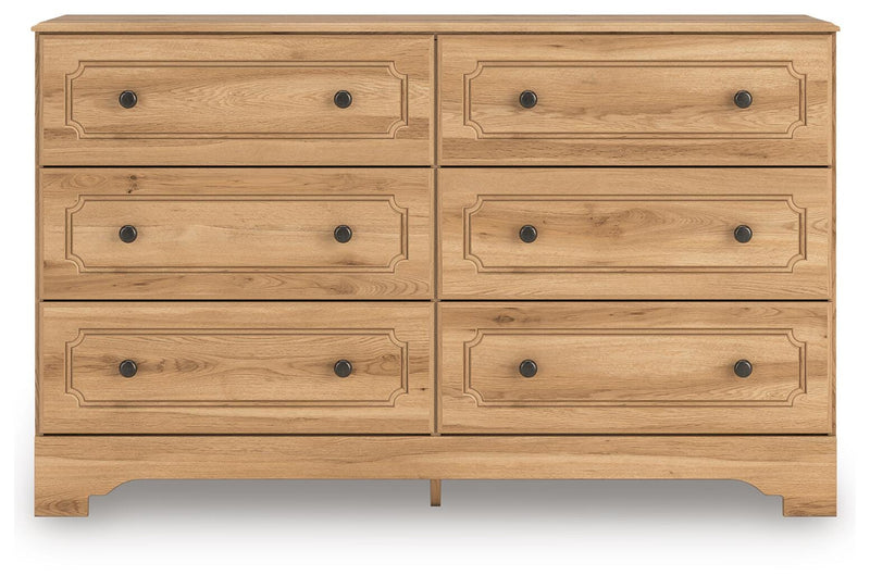 Aleaport Full Panel Bed with Dresser and Chest in Warm Brown - PKG022636