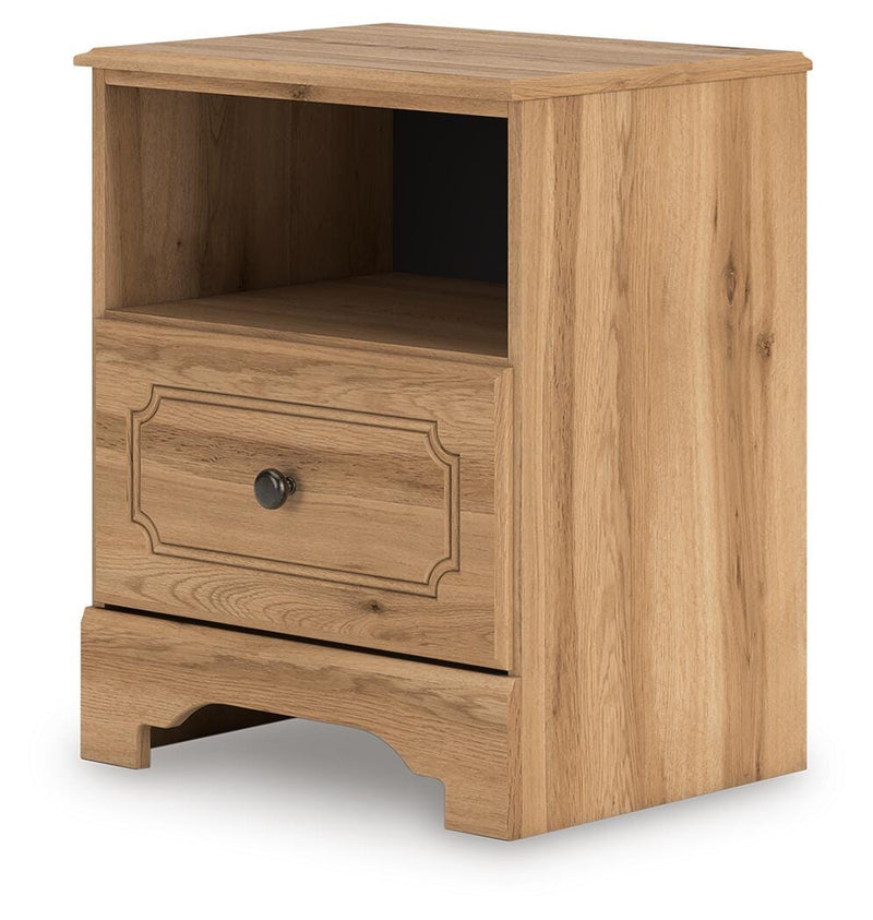 Aleaport Full Panel Bed with Dresser and Nightstand in Warm Brown - PKG022642
