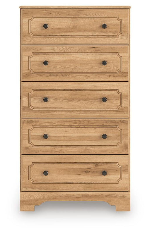 Aleaport King Panel Bed with Chest and Nightstand in Warm Brown - PKG022653