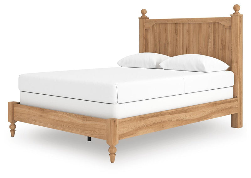 Aleaport Queen Panel Bed with Dresser and Nightstand in Warm Brown - PKG022650