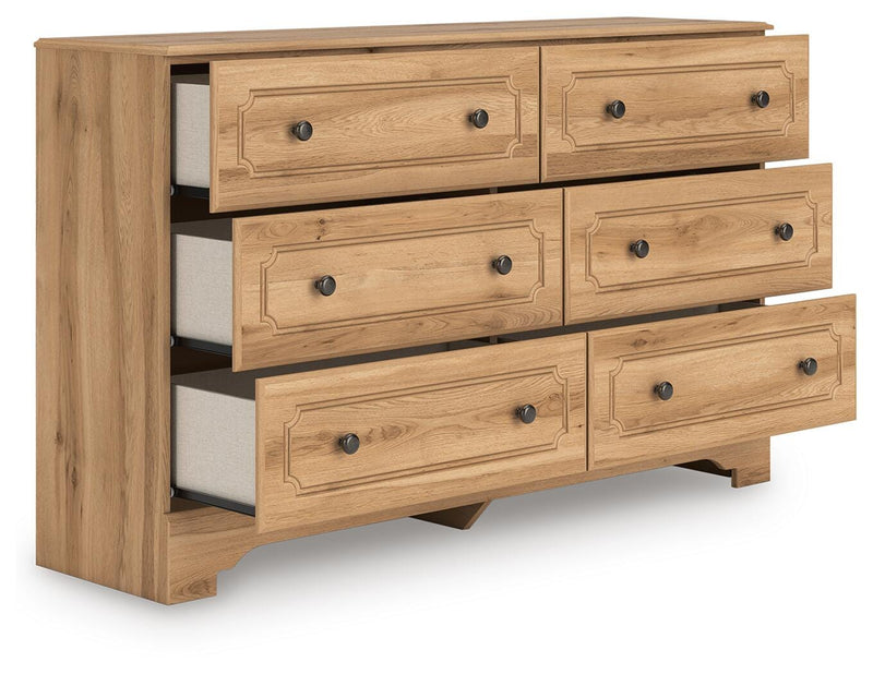 Aleaport Queen Panel Bed with Dresser in Warm Brown - PKG022649