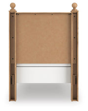 Aleaport Twin Panel Bed with Chest and Nightstand in Warm Brown - PKG022629