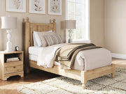 Aleaport Twin Panel Bed with Dresser in Warm Brown - PKG022633