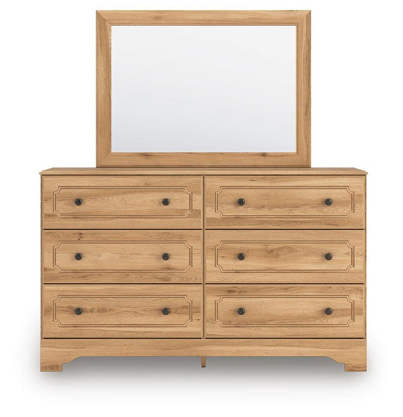 Aleaport Warm Brown Dresser and Mirror - PCB1075B1