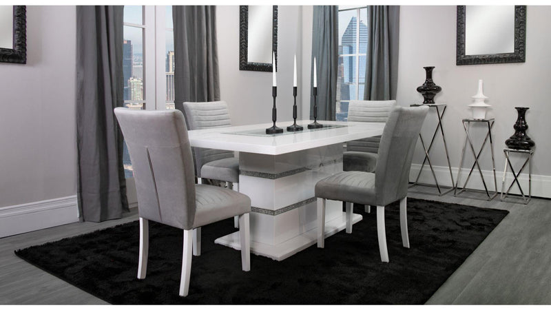 Aledo White Dining Set - Lara FurnitureDining Room Set