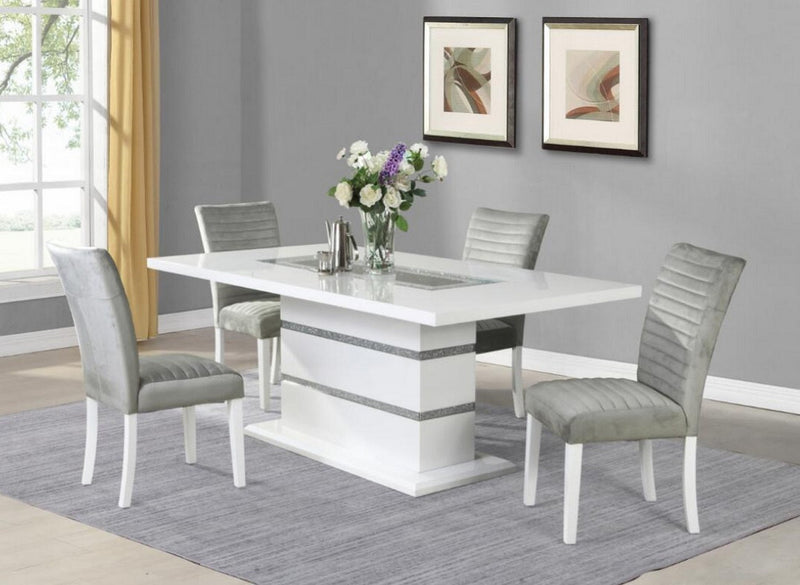 Aledo White Dining Set - Lara FurnitureDining Room Set