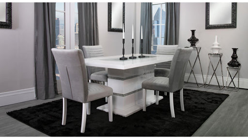 Aledo White Dining Set - Lara FurnitureDining Room Set