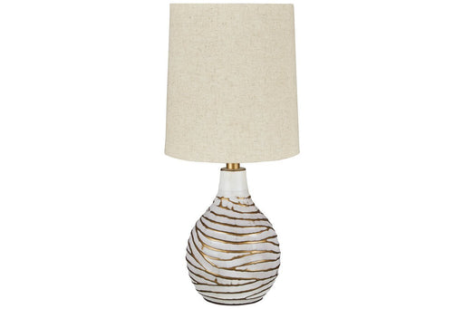 Aleela White/Gold Finish Table Lamp - Gate FurnitureTable Lamp